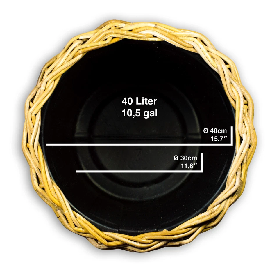 Weidenkorb Groß Rattan Pflanzkübel XXL Übertopf Groß - Holzkorb geflochten - Bild 2 von 4