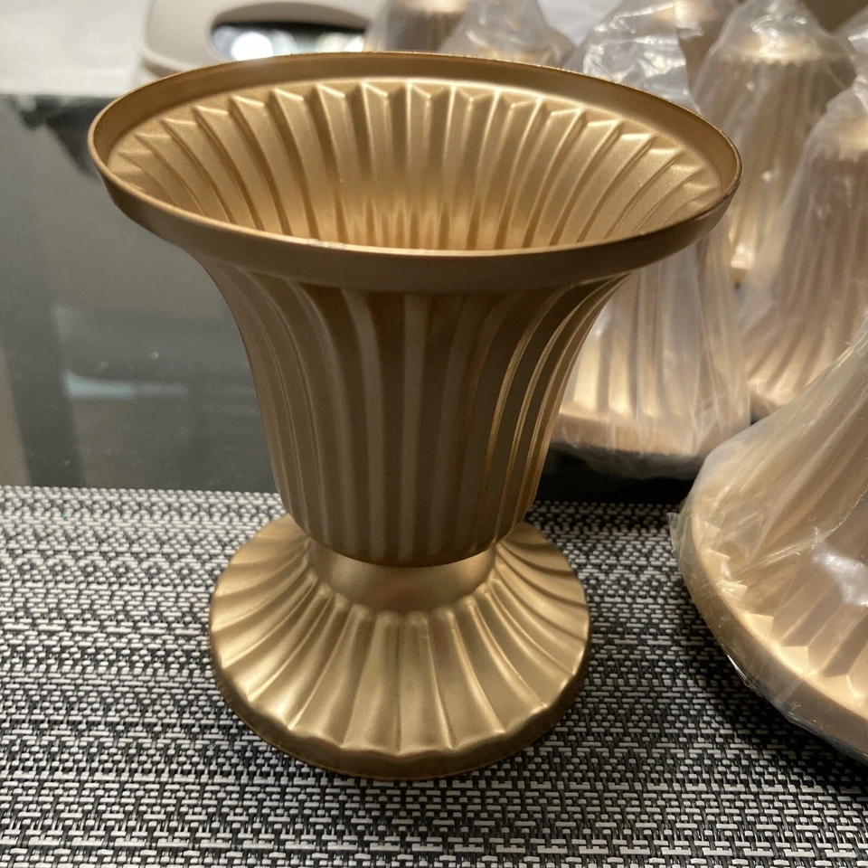 10件套金属花瓶小桌子中心装饰品花架婚礼安排 — 第 2/4 张图片