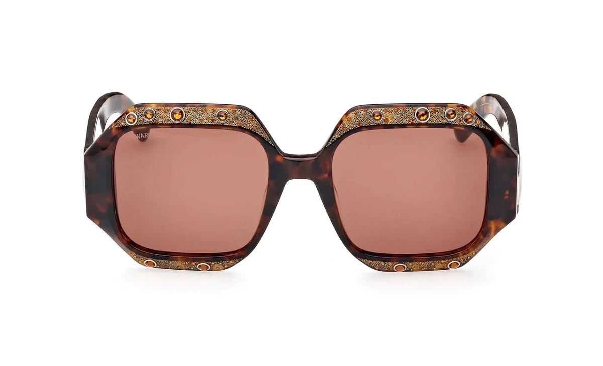 Swarovski SK 219 52F Sunglasses Womens 55-17 Brown Brown Butterfly Gradient Swarovski Brown Butterfly Sunglasses for Women for sale | eBay main image 2