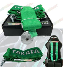 Takata Green Race 4 Point Snap-on 3 Racing Seat Belt Harness With Camlock Dhl