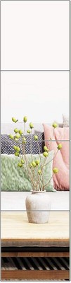 Ruomeng Full Length Wall Mirror Tiles, 12'' x x 4Pcs 12''x12''-4pcs, Silver 