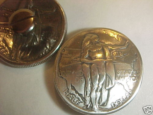 1926 argent Oregon Trail demi-dollar concho indien - Photo 1 sur 1