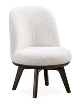Elisse Accent chair in Boucle white finish