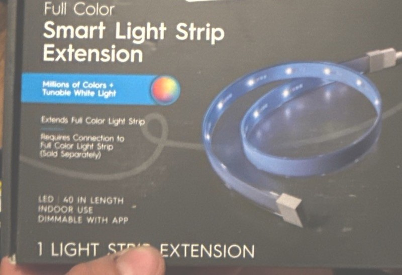 Cync 40in LED Smart Light Strip Extension Full Color Tunable White App Dimm