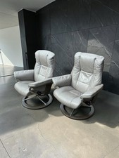 Cost £3K Stylish pair of EKORNES Stressless Mayfair Recliner chairs