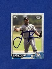 Justin Twine 2015 Topps Pro Debut #87 Marlins Auto Autograph auto Signed Card