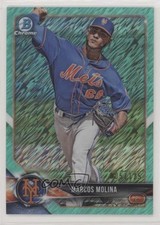 2018 Bowman Chrome Prospects Aqua Shimmer Refractor 5/125 Marcos Molina 2a9
