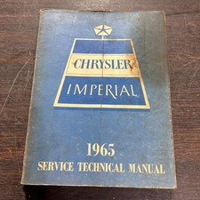 Vintage 1965 Chrysler Imperial Shop Service Technical Manual 65 New Yorker Vintage 1965 Chrysler Imperial Shop Service Technical Manual 65 New Yorker