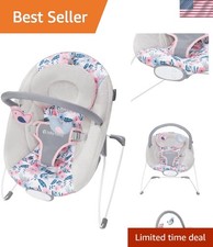 Portable EZ Bouncer with Toys  Melodies in Bluebell - Perfect for On-the-Go