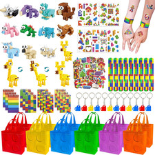 12 Packs Building Blocks Party Favors - 122 Pcs Birthday Party Favors Supplies w