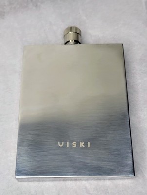 Viski Stainless Steel Slim 3oz Flask 4.5 X 3 X .5 in.