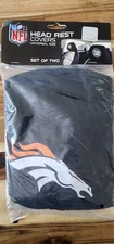 Denver Broncos Team Promark Head Rest Covers Universal Size Set Of2 Embroidered