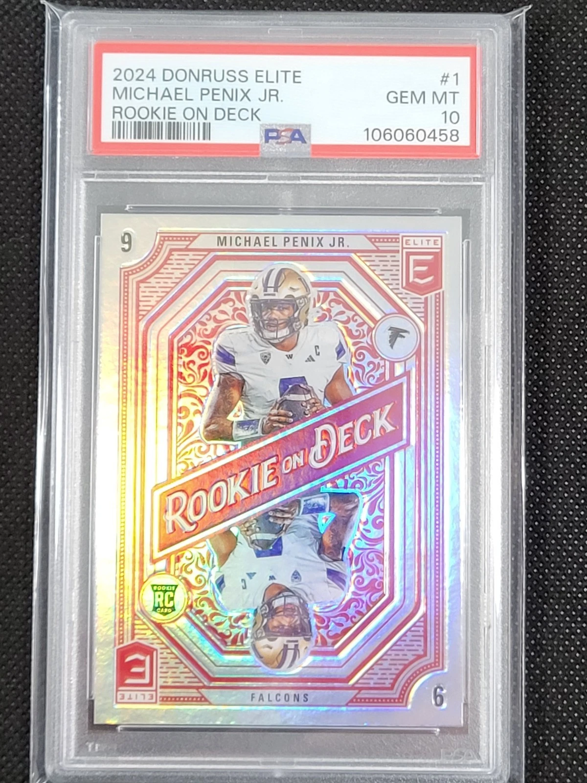 Michael Penix Panini Donruss Elite Rookie on Deck #1 Base