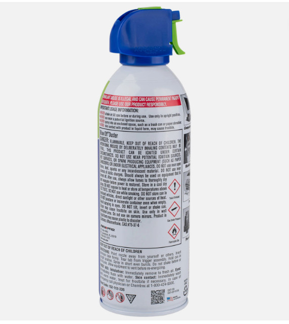 Blow Off Duster 10 oz. Can Air Removes Dust and Debris