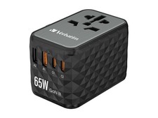 Verbatim UTA-05 Gan III Universal Travel Adapter 65W - USB-C, USB-A 32120 