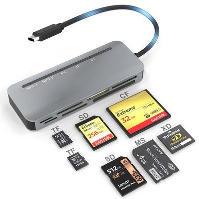 USB C Multi Card Reader, XD/MS/SD/TF/CF Type-C 5Gps High Reader 