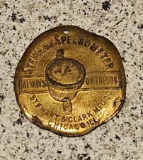 Early Stewart Speedometer Pendant Fob Token Medal Badge Whos Loony Now 1910s Early Stewart Speedometer Pendant Fob Token Medal Badge Whos Loony Now 1910s