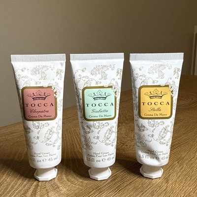 3 TOCCA Crema da Mano Hand Cream Stella Giulietta Cleopatra 1.5fl Oz/ 45 ml Each
