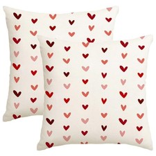 Valentines Pillow Covers 18x18 inch Set of 2 18" x 18" Pack of 2 Beige