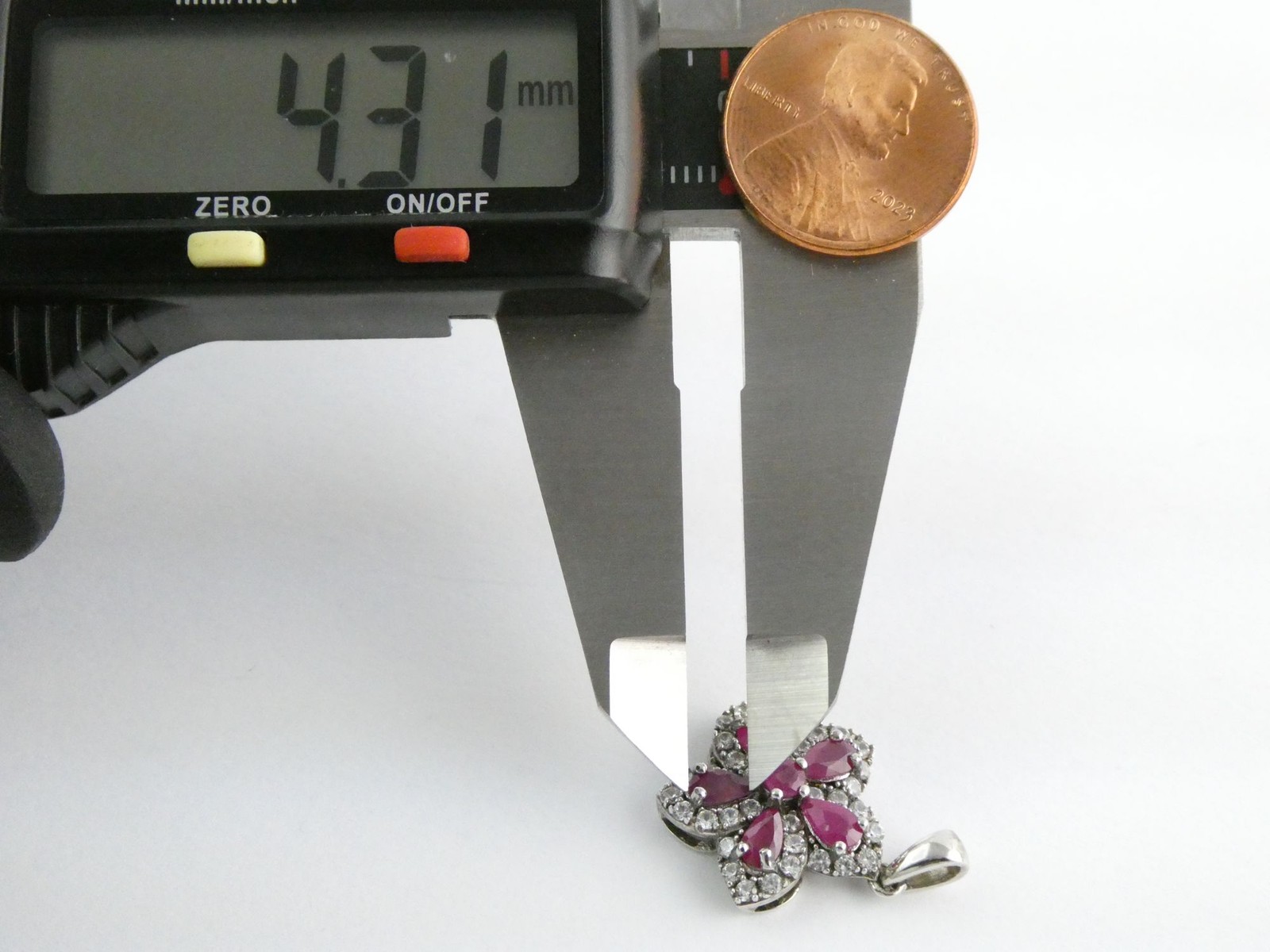 DK Sterling Silver Lab Created Ruby White CZ Flow… - image 13