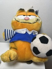 GARFIELD PLUSH VINTAGE DAKIN 1981 UNITED FEATURE SYNDICATE RARE SOCCER BALL VTG
