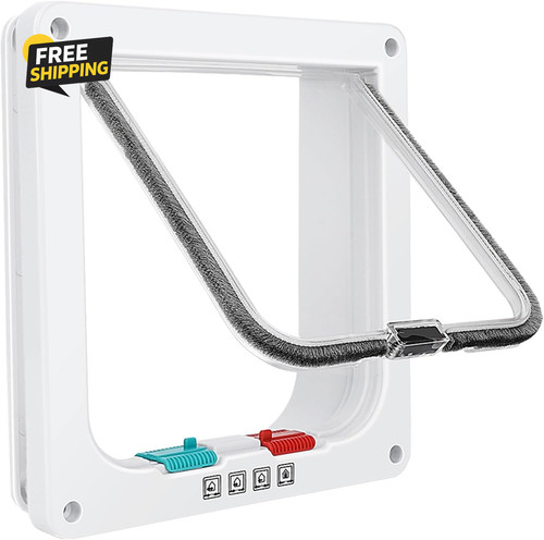 Thin Cat Door for Windows, Pet Doors and Sliding Door, Safety Pet Door