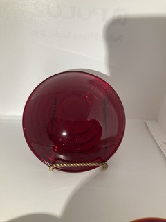 RED Glass Kopp Railroad Lantern Switch Lamp Lens 5 3/8" Diameter