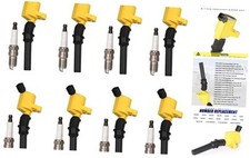 Set of 8 DG508 Ignition Coils and SP479 Spark Plugs For 5.4 V8 1998 1999 2000