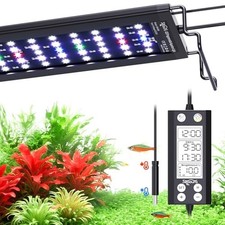 SEAOURA WRGB DIY Aquarium LED Light with Thermometer for 18-24in Fish Tank