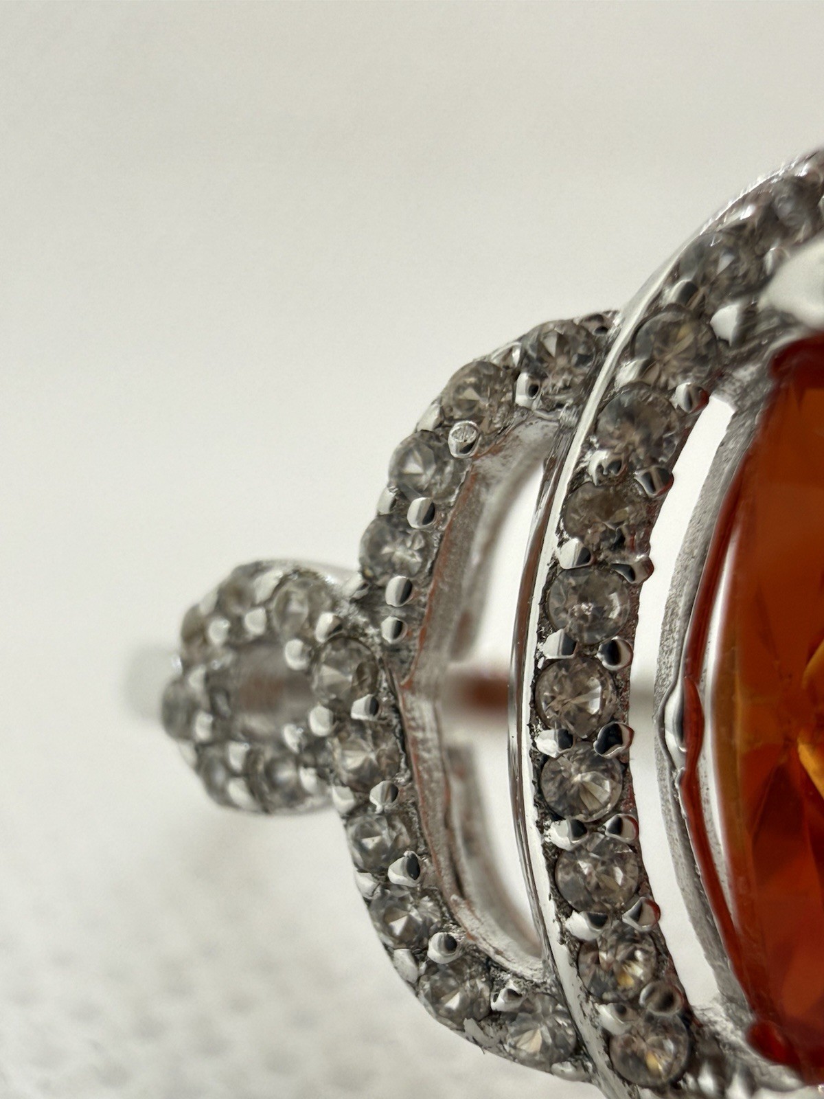 Sterling Silver Ring 925 Red Ruby Sz 7 Women Jewe… - image 10