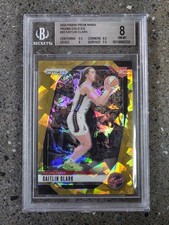 2024 PANINI PRIZM WNBA GOLD ICE #22 CAITLIN CLARK /10 ROOKIE RC BGS 8