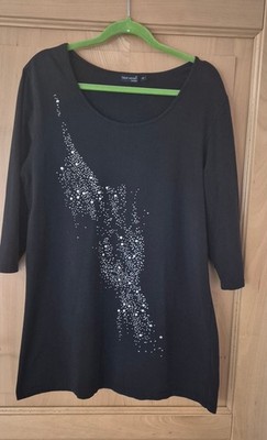Damenlongshirt Gr.46 schwarz Neu Blue Seven Women Lg.83 cm Bw. 56 cm 3/4 Arm