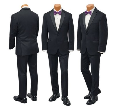 Men's Michael Kors Black Tuxedo with Pants Modern Slim Fit Size 39R 33W