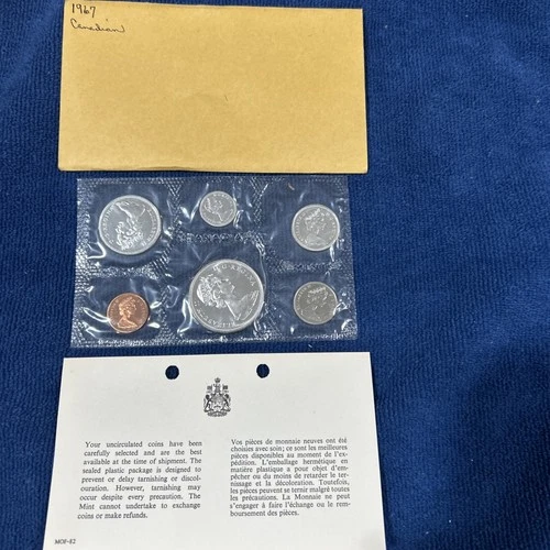 1967 Royal Canadian Uncirculated Mint Set 80% Silver W/COA