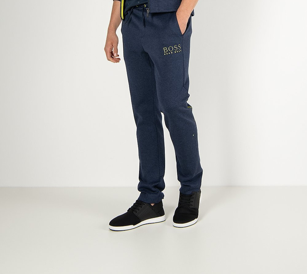 HUGO BOSS Mens Navy Blue Hadiko Fleece Joggers XL BNWT