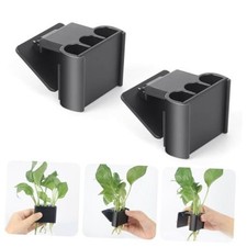 3 Holes Upgraded Aquatic Plant Cup Aquarium Plant Holder for Black 2 Pcs