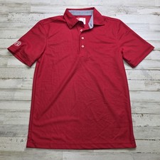 Chick-Fil-A Team Style Uniform Work Polo Shirt Oobe Mens MED Red Short Sleeve