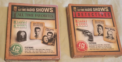 Lot of 2 CD Sets: Old Time Radio Shows: Detectives & All Time Favorites-preowned