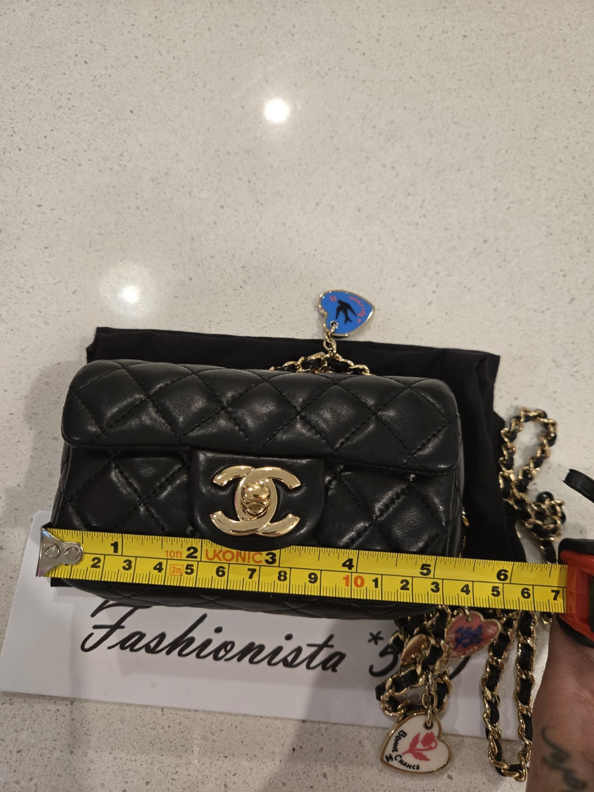 CHANEL Black Micro Mini Rectangular Classic Flap … - image 22