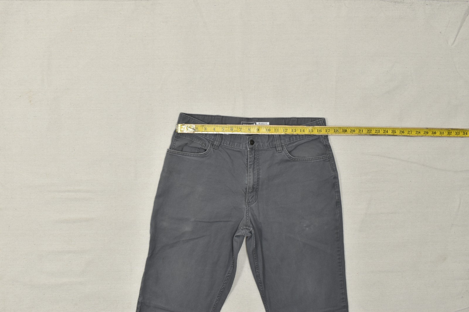 Carhartt Men's Rugged Flex Relaxed Fit Canvas 5-Pocket Work Pant Gray 36x32 thumbnail 10