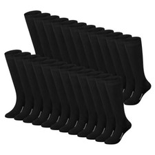 24 Pairs Soccer Socks Youth Football Softball Baseball Team Sock Medium Black