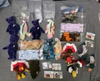 Vintage Ty Beanie Babies Collector Estate Lot 20 Authentic Plush 9 Acrylic Cases