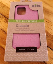 Pela iPhone 12 / 12 Pro Soft Phone Case Back Cover Cassis 100% Compostable