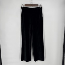 St. John Women's Size Small Black Velvet Pull On Elastic Waist Pants New