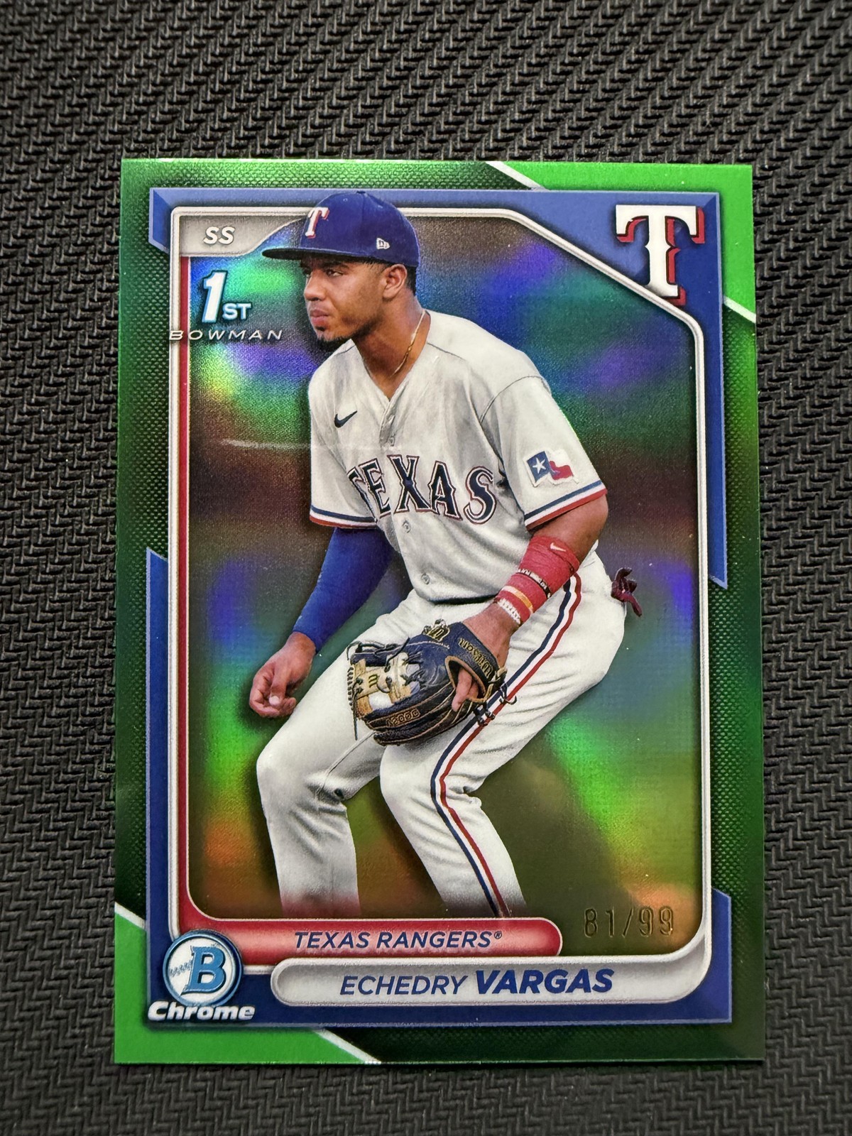 2024 Bowman Chrome #BCP-163 Echedry Vargas Prospects Green Refractors #/99