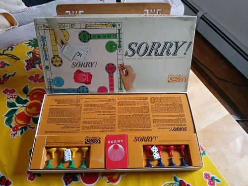 Vintage Parker Brothers 1964 Sorry! Board Game complete- Amazing Condition