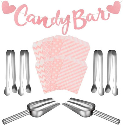 Candy Bar Zubehör,107 Stück Candy Bar Partydekorationen Einschließlich Candy Bar
