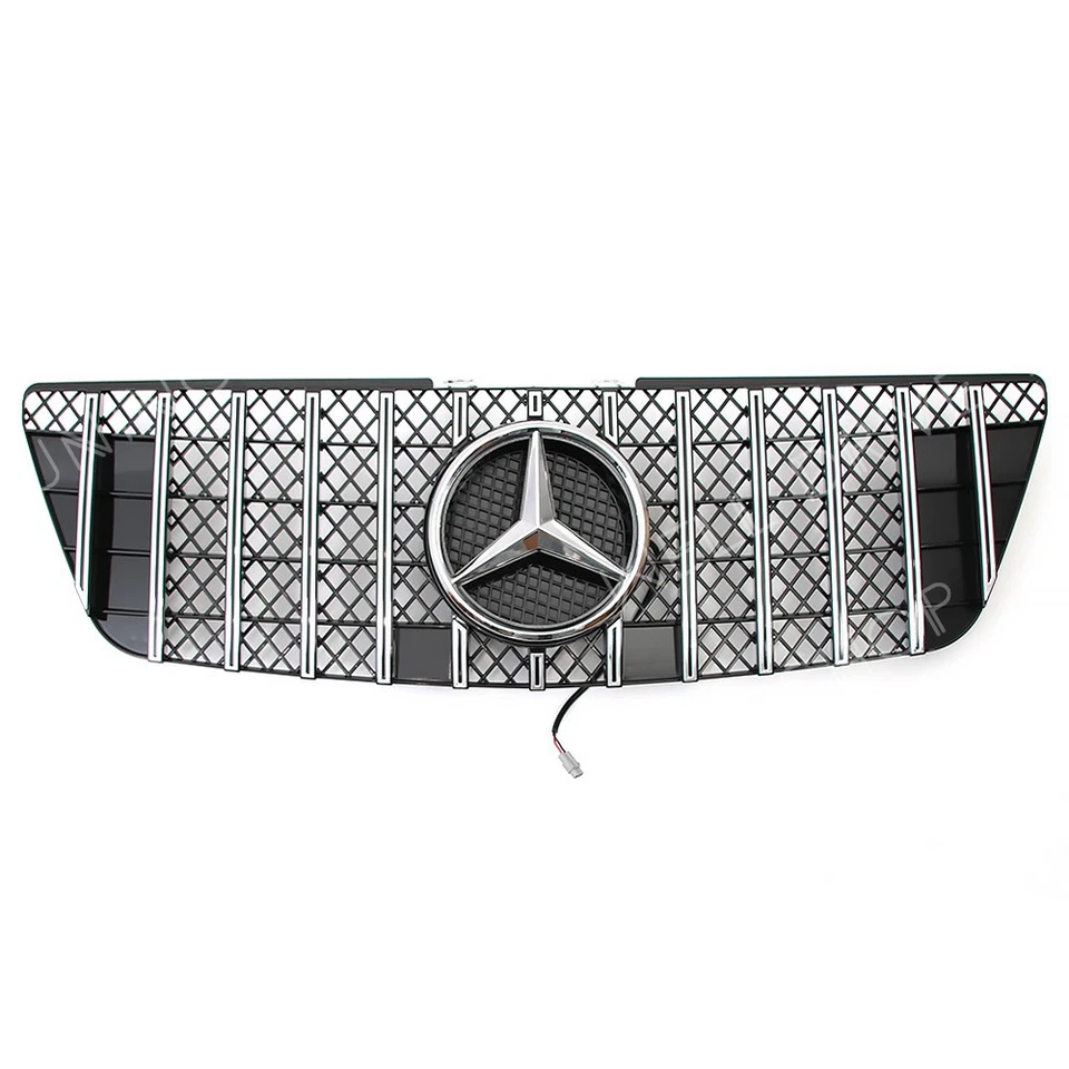 Front Grille W/LED Emblem For Mercedes Benz W164 09-11 ML320 ML350 ML450 500 550 - Image 2 of 4