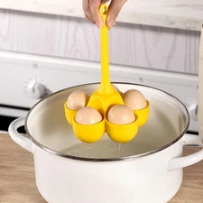 Silicone Egg Cooker Mold Five Hole Steamer Tray High Heat Food Grade Holders New