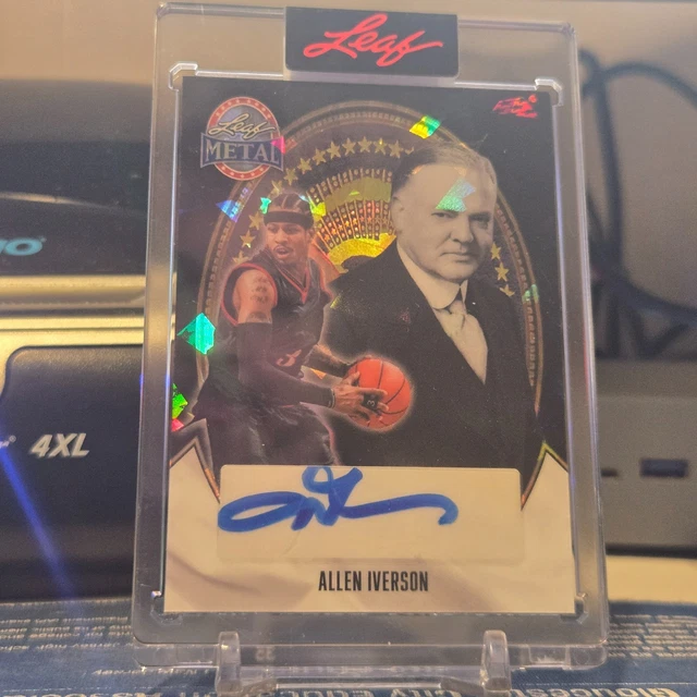 2026 Leaf President's Day ALLEN IVERSON HERBERT HOOVER BLACK CRYSTAL 1/1 BA-AI1